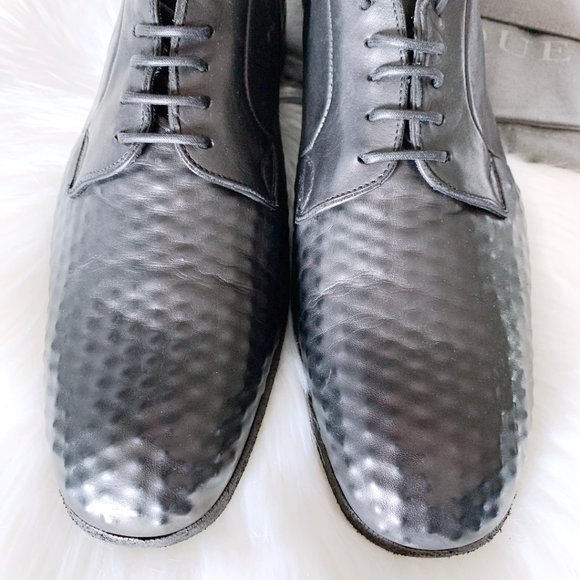 Alexander McQueen Dyed Black Oxford Leather Shoes main image 12